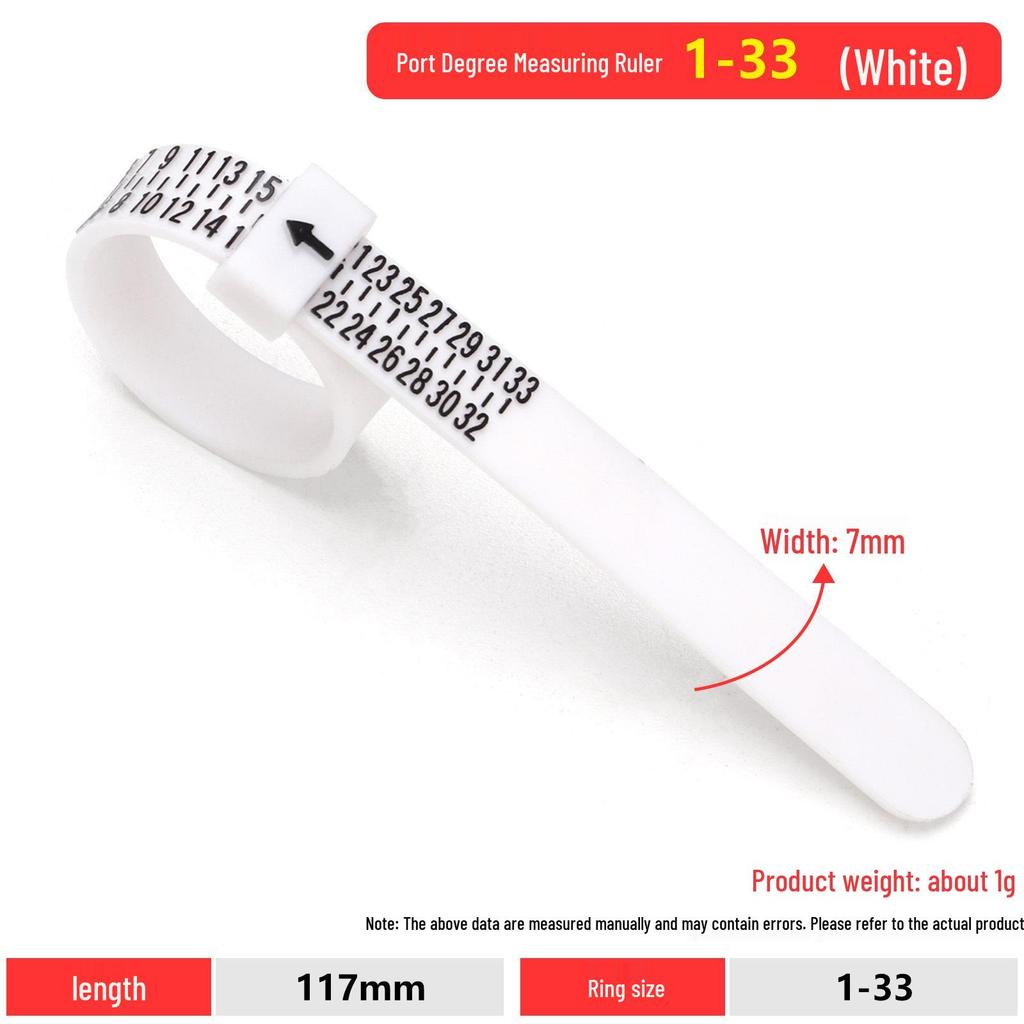 Portable Finger Ring Size Measuring Tape - Soft & Flexible Ruler for Accurate Finger Circumference Measurement