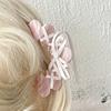 Acrylic Butterfly Knot Hair Clip with Ribbon Tie Stylish and Elegant Hair Pins Headwear Accessory for Women and Girls