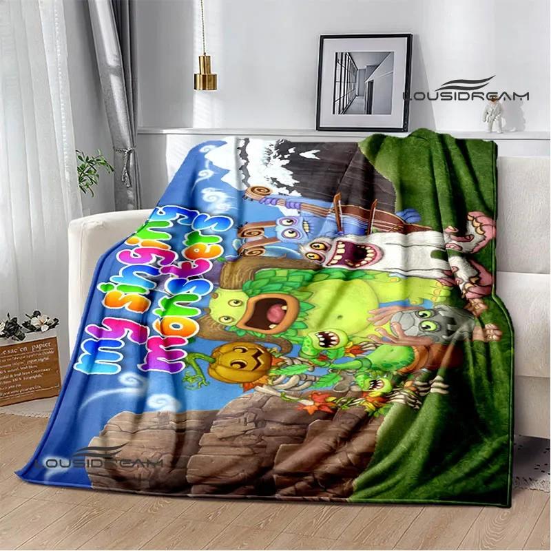 Game My Singing Monsters printed blanket Flange Warm blanket picnic blanket Soft and comfortable blanket Birthday Gift