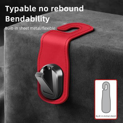 Car Seat Back Hook, Multifunctional Hidden Storage Hook, Suede Creative Hook