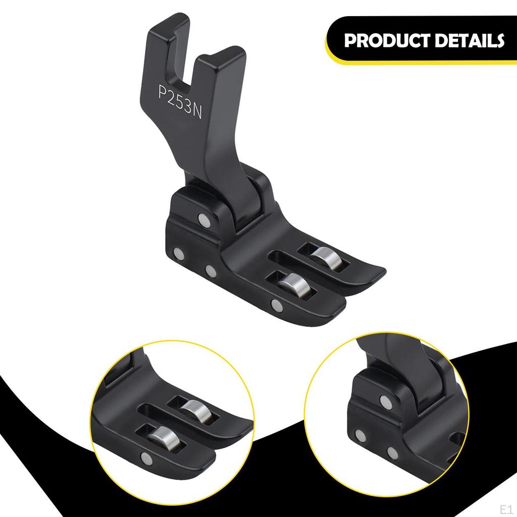 Roller Presser Foot Replacement Easy Installation for Flatbed Sewing Machine