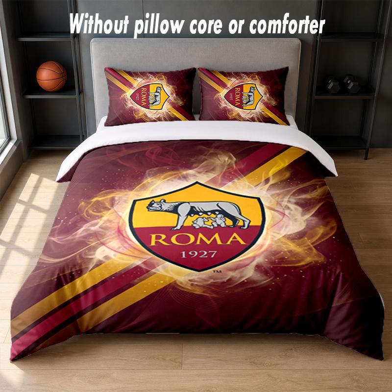 AS Roma Design Postel Povlečení 1 Povlak na přikrývku + 2 Povlaky na polštář Měkké Prodyšné Domácí Lůžkoviny