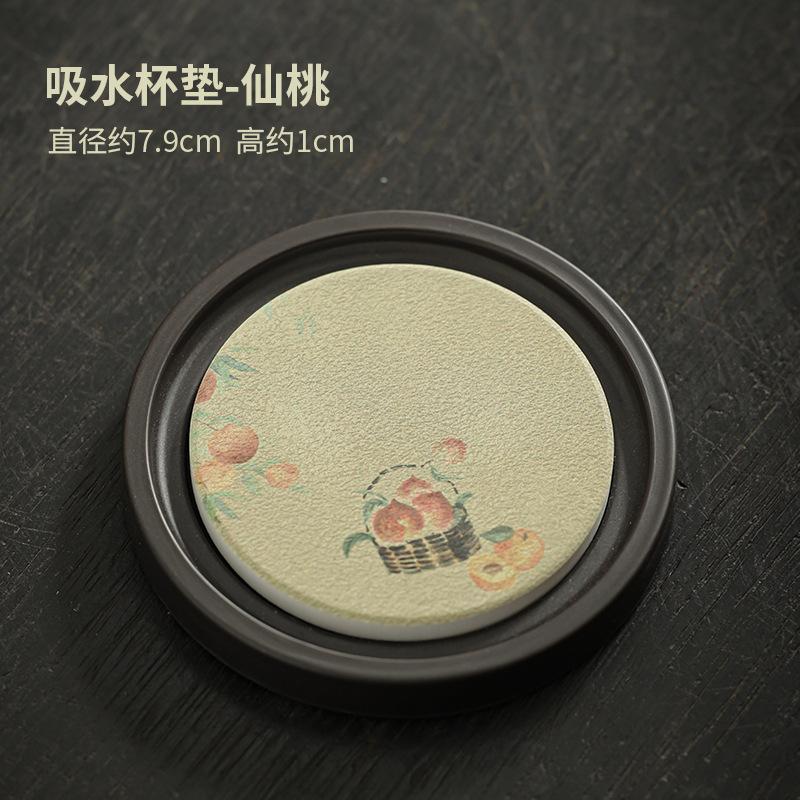 Retro Chłonne Elektryczne Drewniane Podstawki pod Kubki Boutique do Filiżanek Kawy Izolacja Cieplna Podkładki Akcesoria do Serwisów Herbaty Rękodzieło