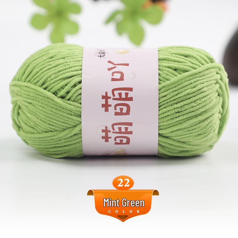 Medium Thick Chenille Yarn for Handmade Crochet Bags & Dolls
