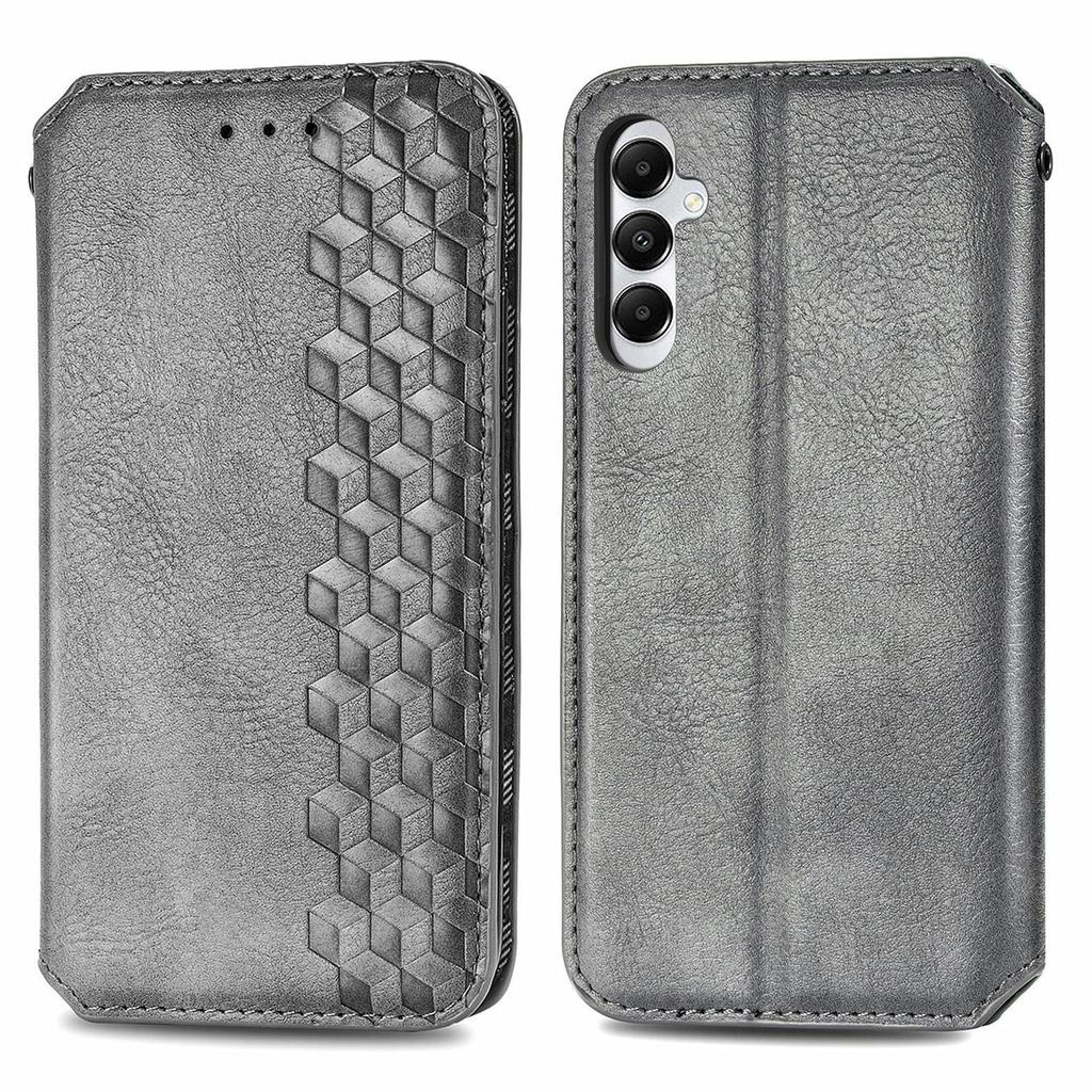 For Samsung Galaxy A05s 4G PU Leather Case Rhombus Imprint Wallet Stand Phone Cover