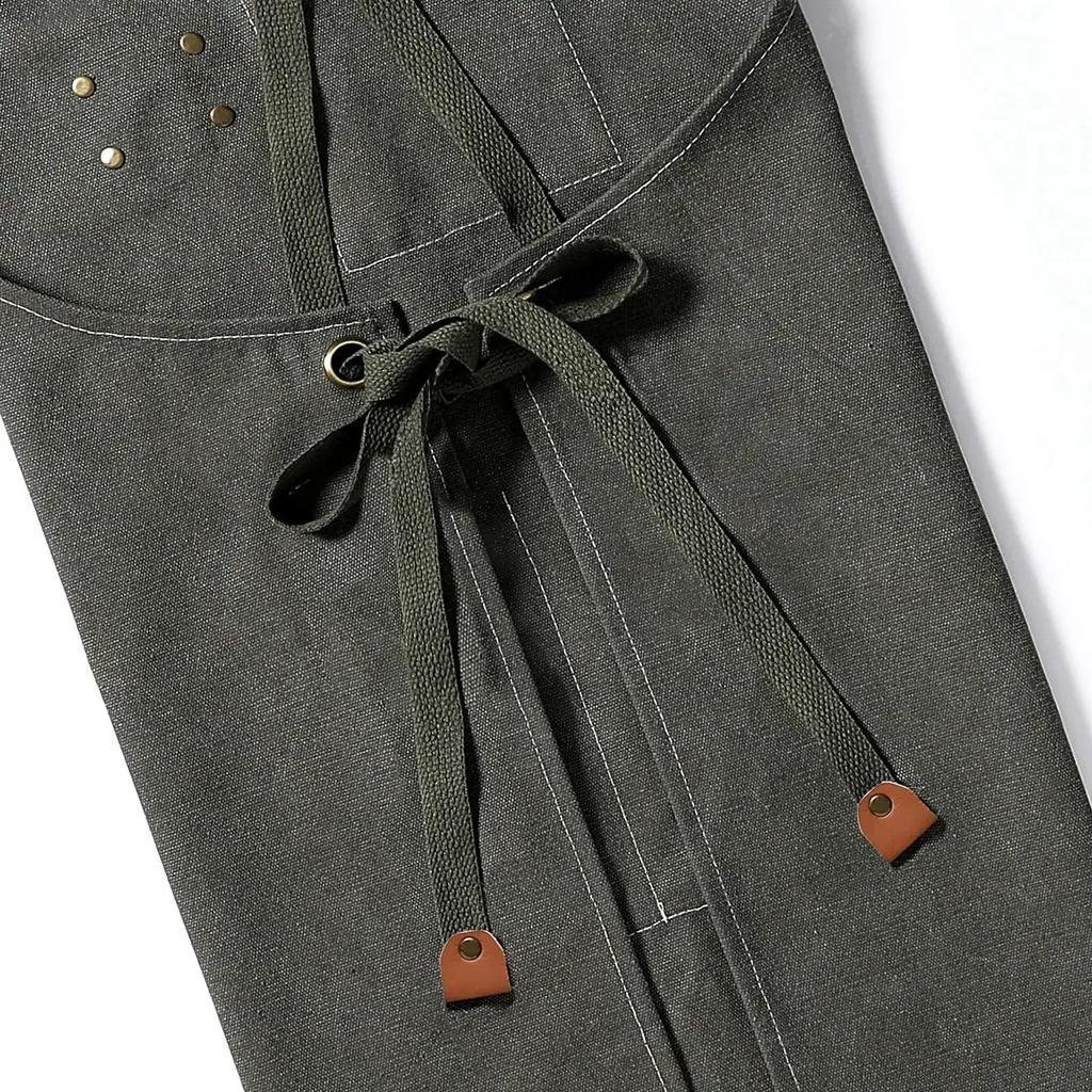 Fashion Canvas Kitchen Aprons For Woman Men Chef Work Apron For Grill Restaurant Bar Shop Cafes Beauty Nails Studios Uniform