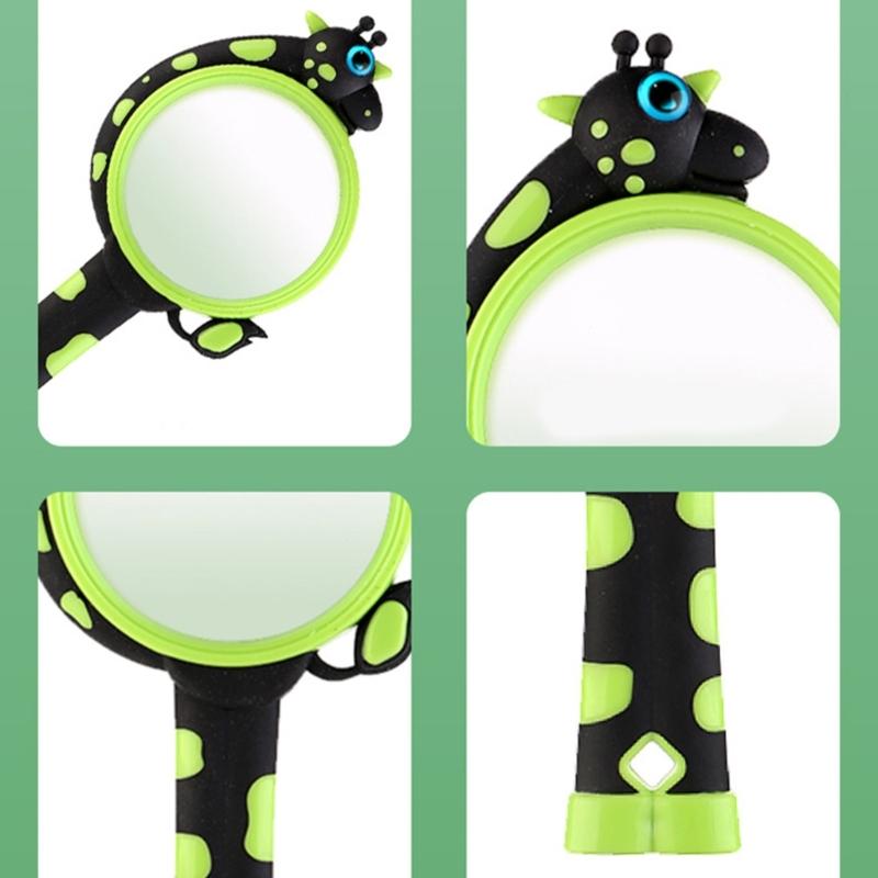 Lente d'ingrandimento portatile 10X per bambini Giocattolo per bambini Lente d'ingrandimento a forma di giraffa per strumento sperimentale scolastico di scienze