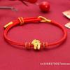 2026 New Year Zodiac Horse Chinese Style Lucky Braided Rope Bracelet Adjustable Red Thread String Blessing Jewelry