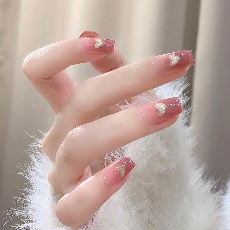 New Pearl Fragrant Style Wearing Nail Art Patch Finished Gentle White Fragrant Style Spring Manicure Fake Nail Pieces Nail Pieces for Nail Art Tools