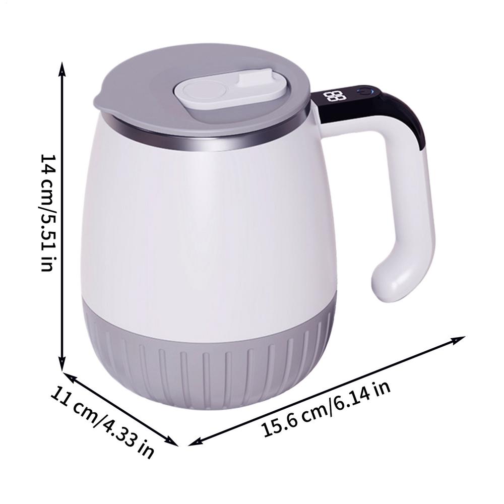 

Self Stirring Mug Rechargeable Drink Stirrer With Lid Milk Coffee Mixing Cup For Milk Tea Beverage Chocolate Cafe Kitchen Desk білий