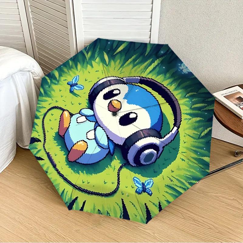 

1pc Penguin Headphones Automatic Folding Umbrella] Durable Iron Frame & Rod, Portable Folding, Makes a Great Holiday Gift yy251016254