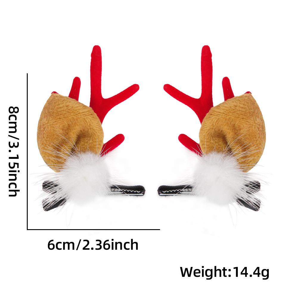 Christmas Hair Stylish Accessories With Cute Plush Antlers And Festive Decorations Women For