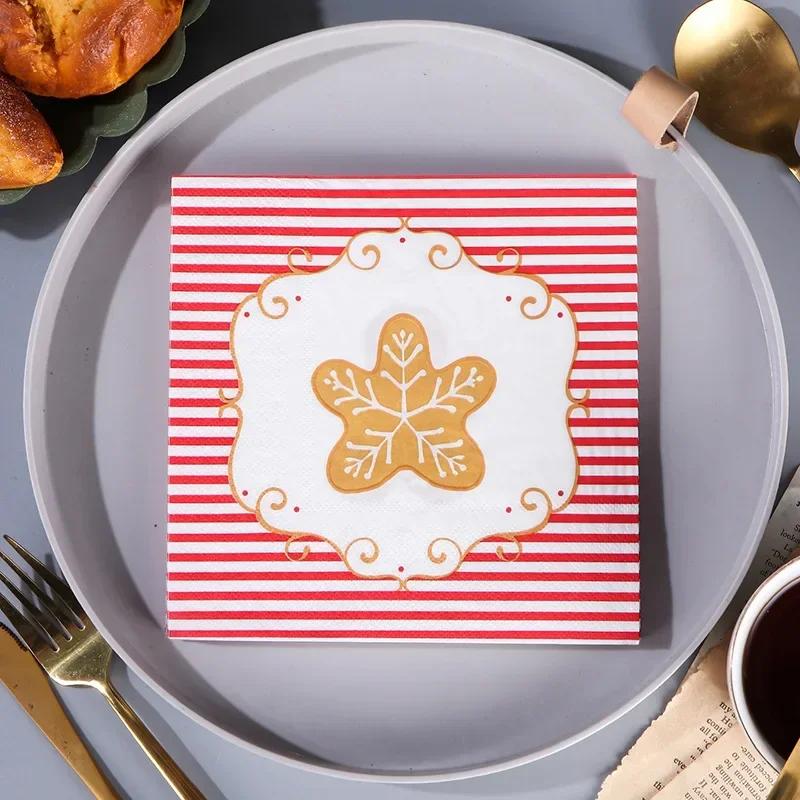 20ks/Pac 33*33cm 2-vrstvý vánoční ubrousek na jedno použití