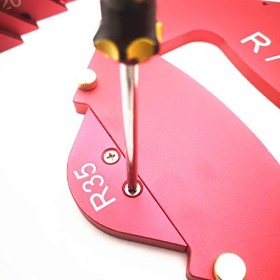 CarAngels Corner Jig Woodpecker Angle Jig for Router Table Machining Woodworking Tool Kit, Trimmers, Bits, R/T Template, (12, Red)