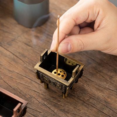 Mini Ding Incense Burner Indoor Aromatherapy Burner Tea Ceremony Ornament Small Thread Incense Sandalwood Vertical Incense Stand