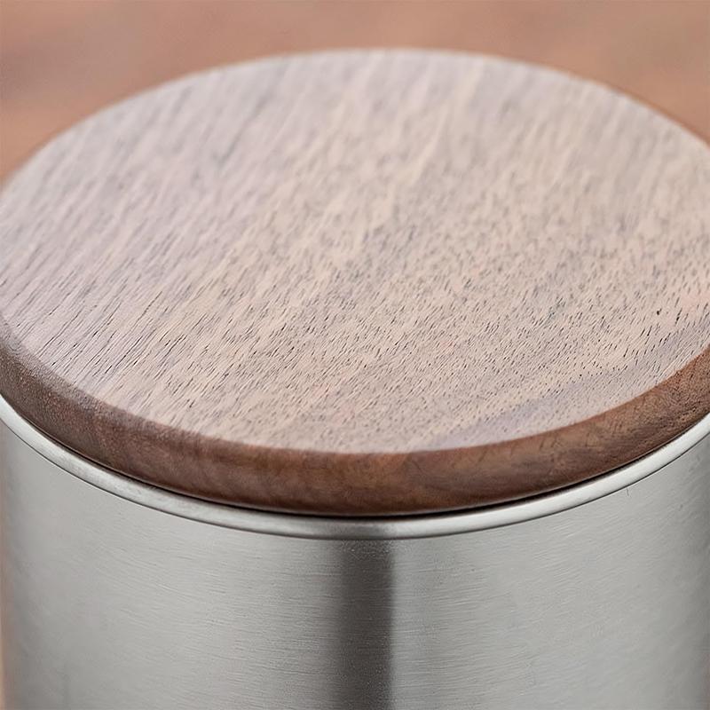304 Edelstahl Kaffeedosen mit Deckel, Lebensmittelaufbewahrungsbehälter für Kaffeebohnen, Nüsse, Kekse, Müsli - Küchenwerkzeuge