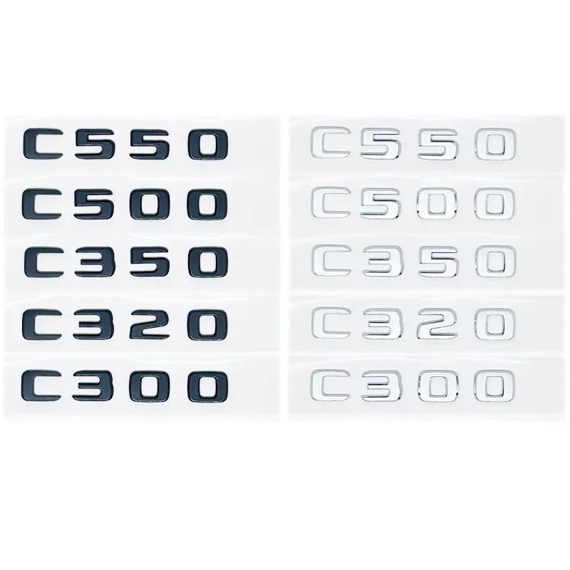 C200 E200 Dla Mercedes Benz 3D Błyszczące Czarne Litery C180 C200 C220d C250d C260 C300d 4Matic ABS Emblemat dla Mercedes Benz W205 Co