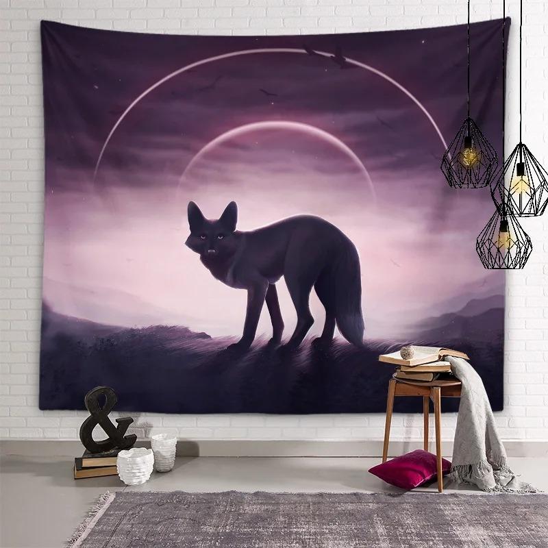 Милый лисий подвесной тканевый гобелен для спальни — фото 10