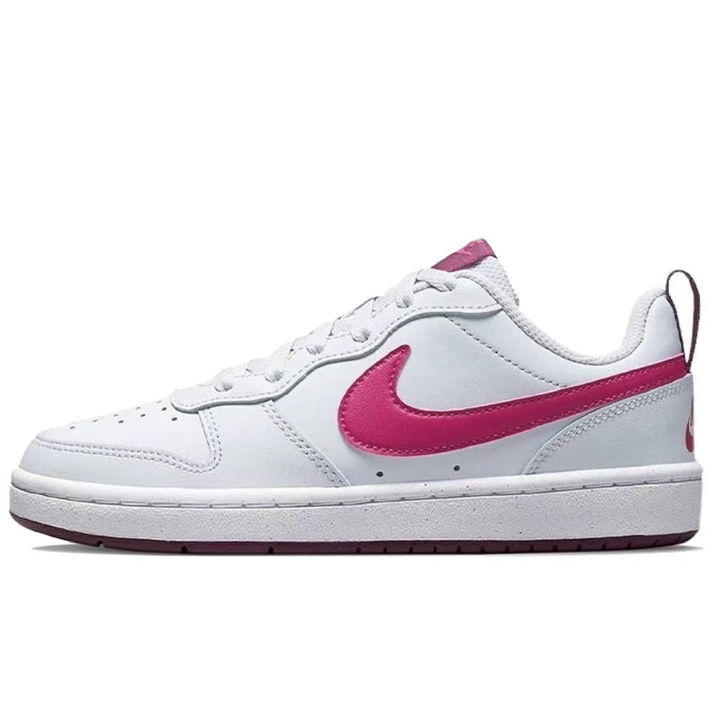 Nike Court Borough 2 Slip Resistant Abrasion Resistant Low top Skateboard Shoes Women's Pink White BQ5448-015(Team667-SBOX)