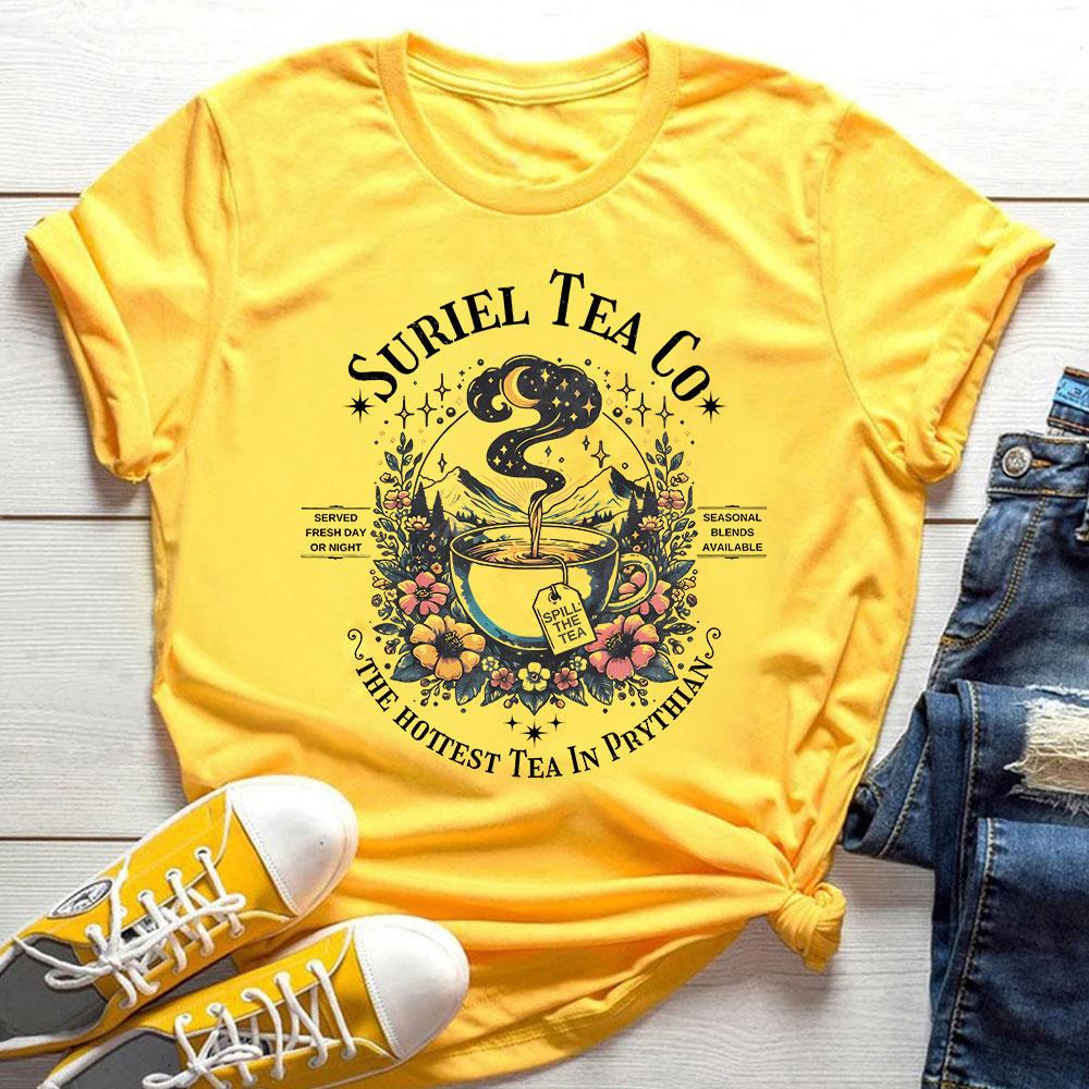 Suriel Tea Co Shirt ACOTAR Suriel Tea TShirt Velaris Sarah J Maas Tees A Court of Thorns and Roses SJM Merch Book Lover Gift
