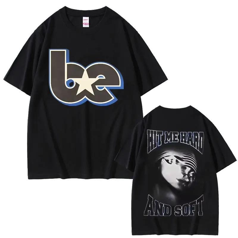 Singer Billie Eilish Hit Me Hard and Soft Printed Cotton Tshirt Men and Women Summer Clothing Fashion Casual Tshirt Fan Gift