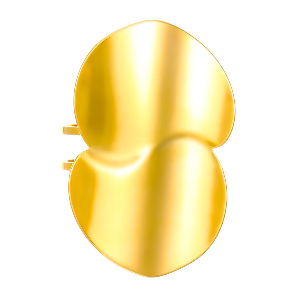 High Quality Fashion Niche Personality Retro Temperament Jewelry, Stainless Steel Plated 18K Gold Casting Round Geometric Ring