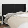 Vidaxl Wingback Headboard, Black, 203X23X118/128 Cm, Fabric