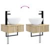 Bathroom Cabinet Set 4 Pcs Sonoma Oak 40 X 10.5 X 60.5 Cm