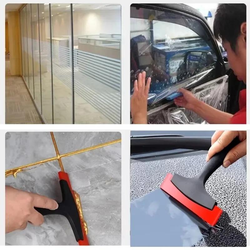 1pcs Tile Gap Cleaning Scraper, Shovel Grout for Tiling Car Film Glass Snow Ice Trowel Remover Rubber Squeegee