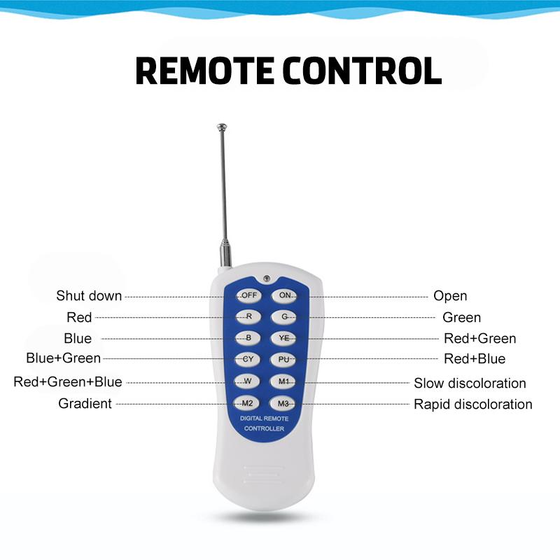 AC 12V 45W 468 LED RGB Underwater Swimming Pool Light Lamp Decor Remote Control