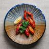 ZISIZ Japanese Retro Scalloped Ceramic Plate