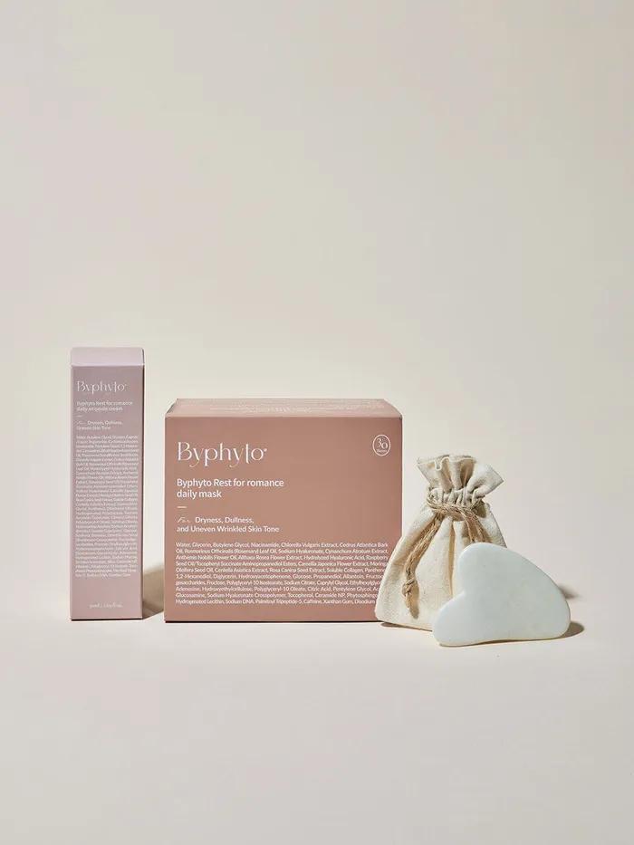 [Byphyto] Byphyto All-in-one Home Care 3-piece Set (Pull-out Mask Pack, Ampoule Cream, Gua Sha)