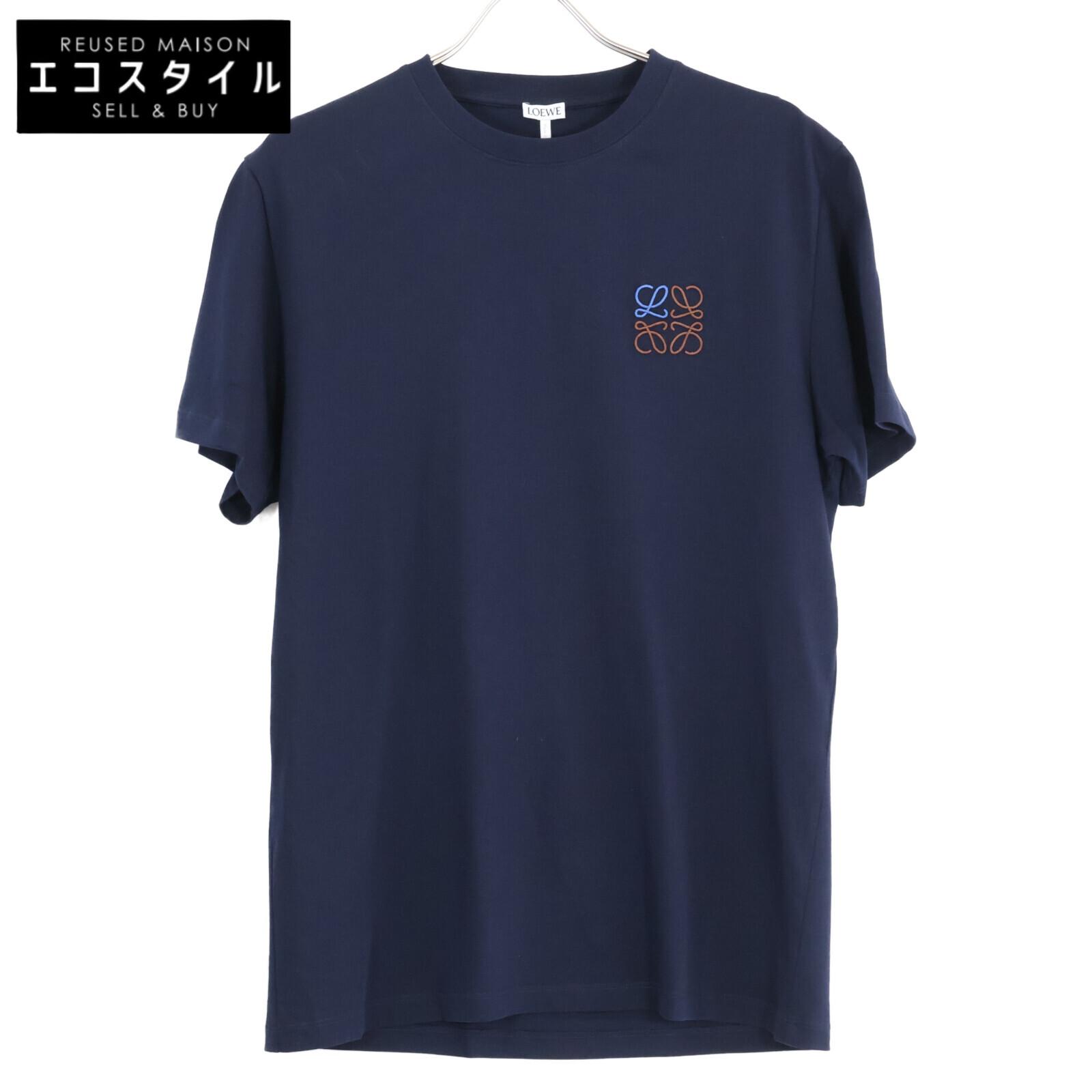 

LOEWE Navy H526Y22X75 Dark Navy Anagram Short Sleeve T-Shirt tops XS NavyUsed