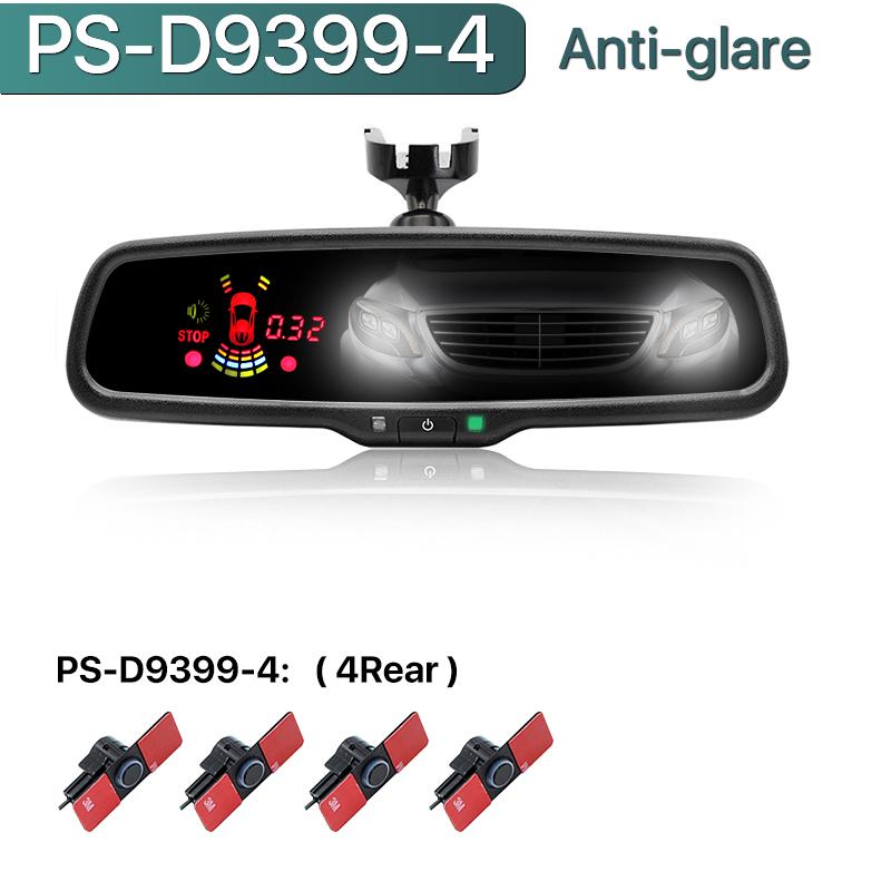 2024 New Auto Dimming Car Interior Rearview Mirror Monitor Front Rear 8 Parking Sensor With Original Bracket 16mm Flat Sensor