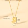 Retro 18k Gold Electroplated Number Pendant Necklace