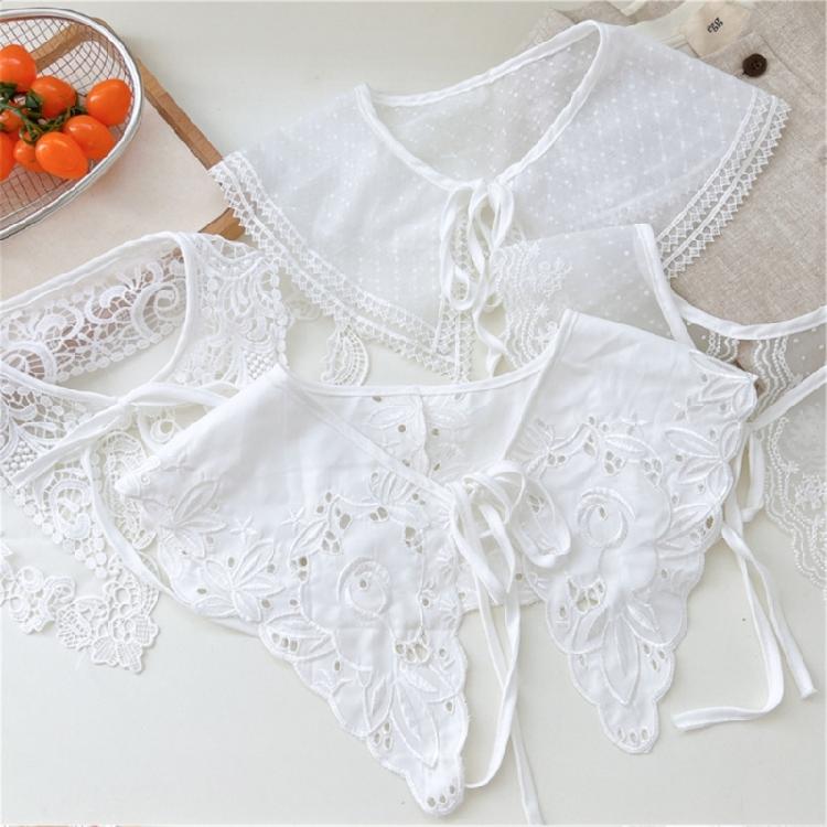 Chic Detachable Neckline Accessory Delicate Lace Spread Lapel Collar 8 Style Choices