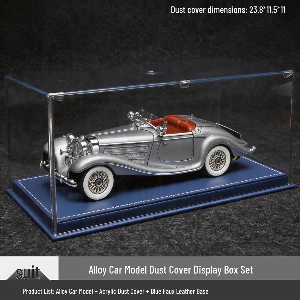 1/24 Mercedes-Benz 500K Modellauto aus Legierung mit Ton und Licht: Klassisches Retro-Ornament zum Zurückziehen, Geschenkbox zum Mittherbstfest