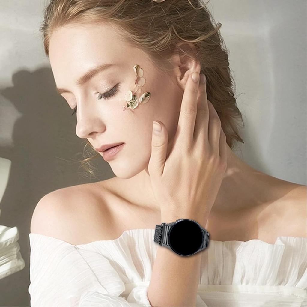 Magnetic Metal Band for Samsung Galaxy Watch 7 6 5 4 FE 40mm 44mm/Galaxy 6 Classic 43mm 47mm/4 Classic 42mm 46mm/5 Pro 45mm,One Click Attachment,No