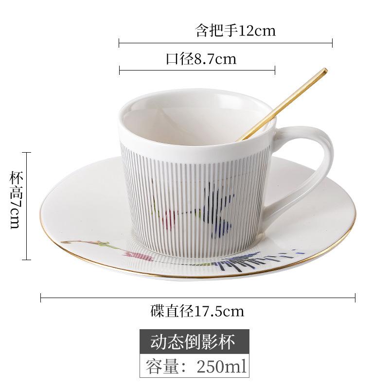 Noua cană cu reflexie dinamică în oglindă 250~300ml Acasă Drinkware creativ ceramică anamorfică ceașcă cafea ceai set cadou interesant