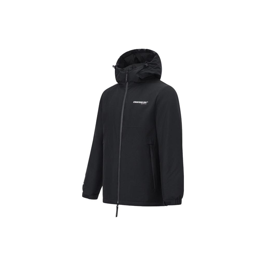 Li Ning CF Water Series Buchstaben Reißverschluss Daunenjacke Herren Jacke Schwarz AYMT283-1