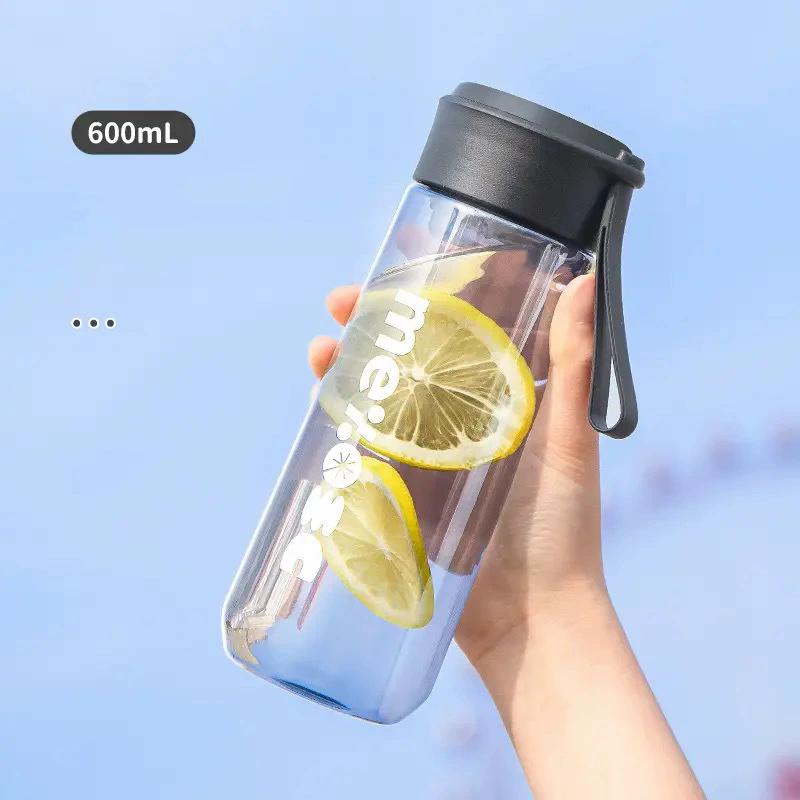 

Unisex sports water bottle with large capacity, anti-fall, portable handle, and tea infuser filter. 600ml чёрный