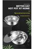 Double Flavor 304 Stainless Steel Hot Pot with Handles - Large Capacity for Clear Soup & Spicy Pot, Induction Cooker Compatible