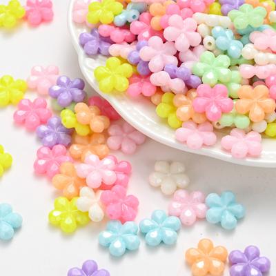 200 Stück Blumen-Stern-DIY-Handwerk, lose Perlen für Schmuckherstellung, Süßigkeiten-Farben-Anhänger, Halskette, Armband