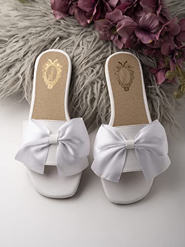 Shoetopia Girls Girls-Flat-270 White Flat Sandal - 6 Uk (Girls-Flat-270-White) 6 UK