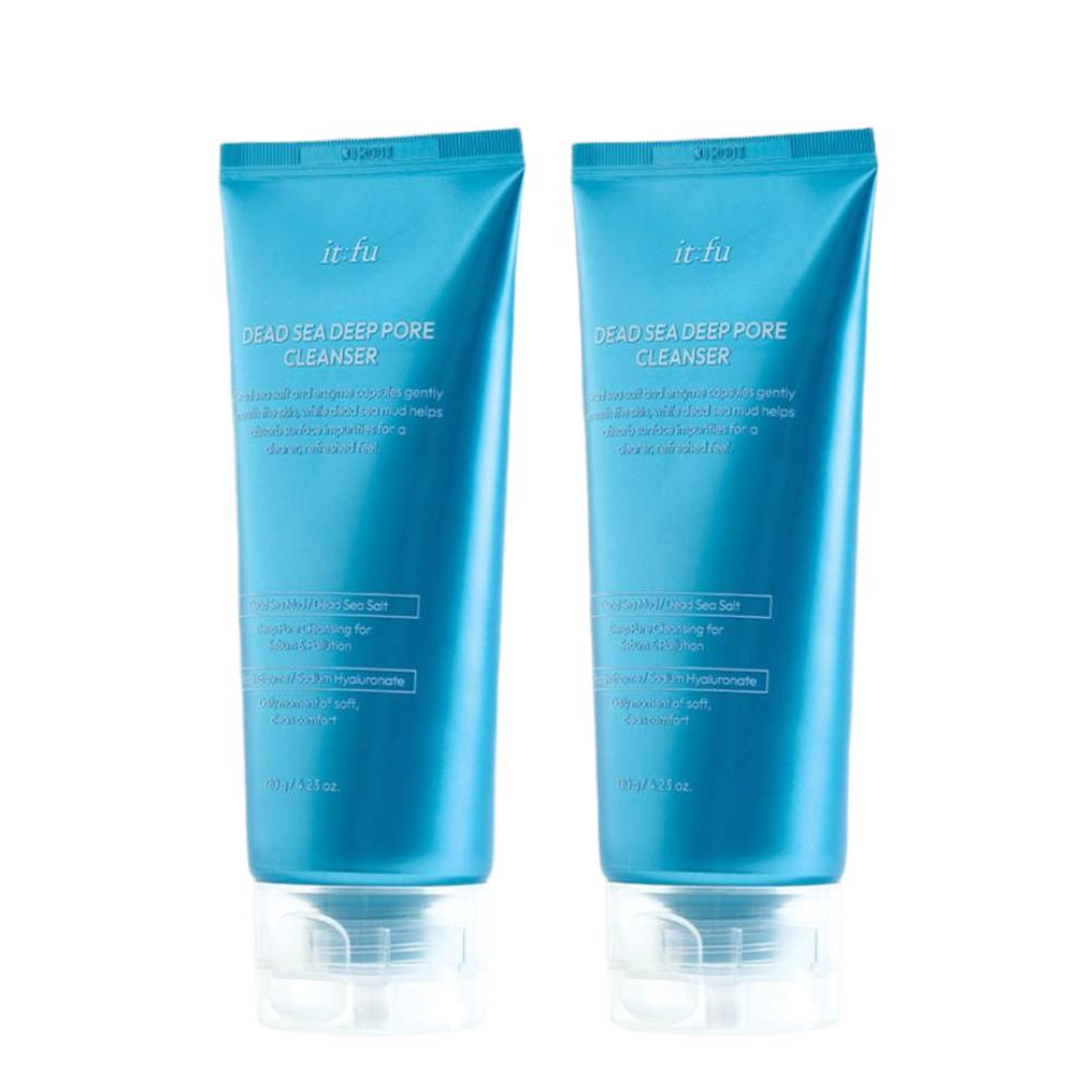 ITFU Deep Cleansing Whipped Cream Cleanser Pore & Blackhead Solution 120g, 2-Pack