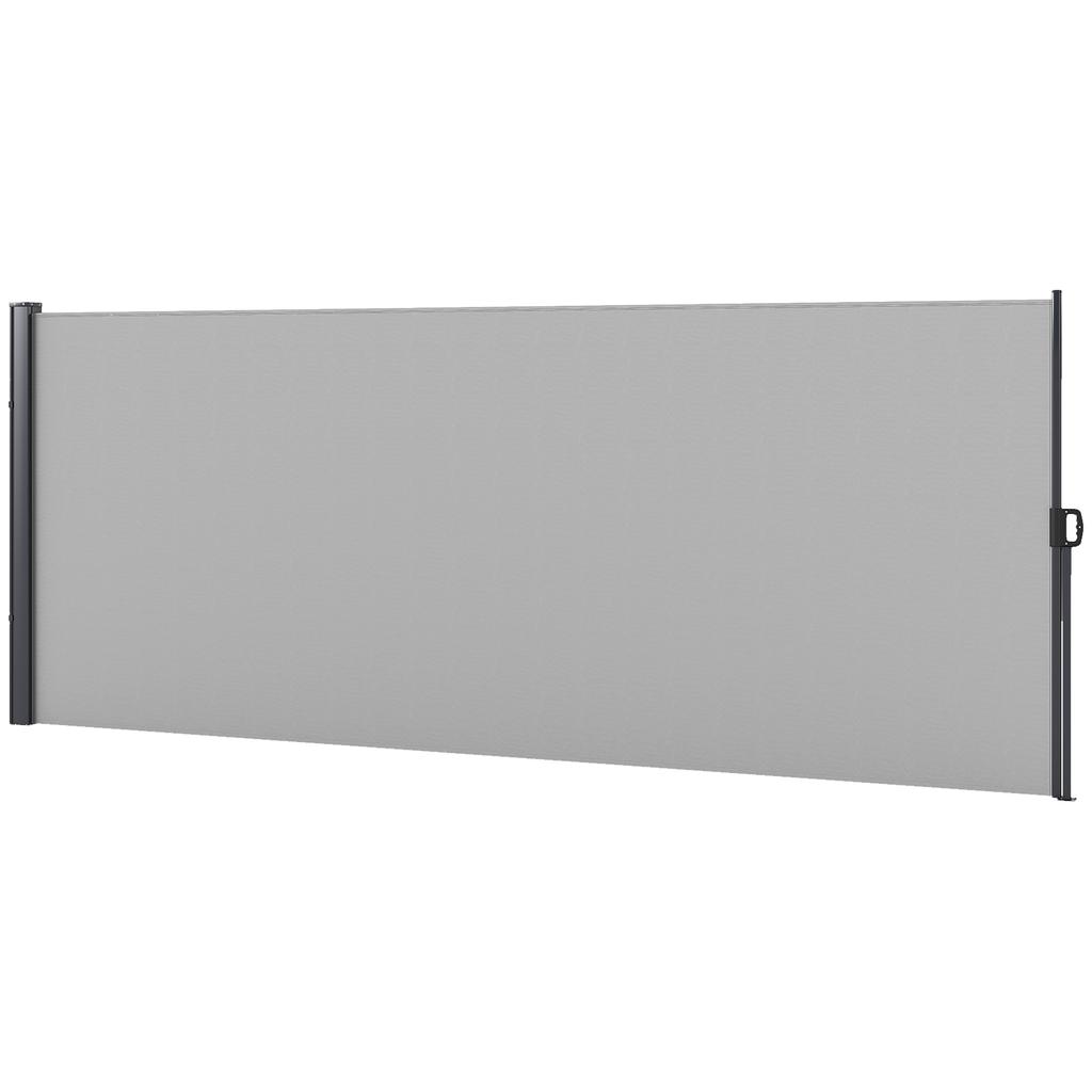 400 x x 160cm Retractable Side Awning - Light Grey