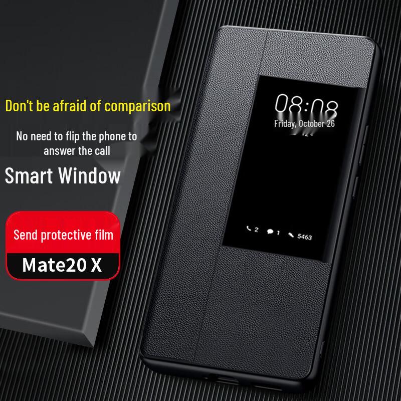 Huawei Faux Leather Smart Window Flip Phone Case