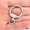 5pcs Round Keychain Clips Snap Hooks Spring Gate O Rings Buckles DIY Accessory Buckle