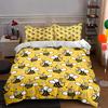 Cheerful Bee Pattern. Bedding Duvet Cover Sets Duvet Covers Pillowcases Gifts (1 * Duvet Cover 2 * Pillowcases, Without Duvet Insert)