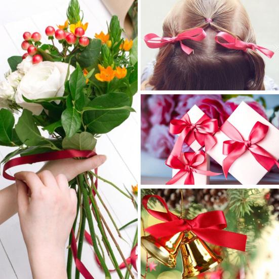 40mm Width Satin Ribbon 25 Yards Double Sided Ribbon Solid Color Smooth Ribbon for Gift Wrapping Bouquets Party Decorations